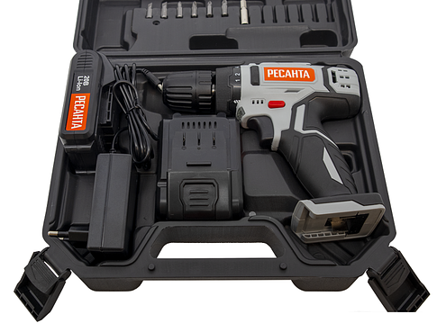 Дрель-шуруповерт Ресанта ДА-20-2ЛК (с 2-мя АКБ, кейс)