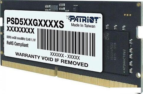 Оперативная память Patriot Signature Line 16ГБ DDR5 SODIMM 5200 МГц PSD516G520081S