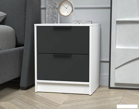 Комоды, тумбы Интерлиния Концепт КТ-ТК1-57 (антрацит/белый платинум)