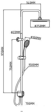 Душевая система Esko ST1550