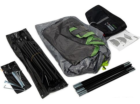 Кемпинговая палатка High Peak Pavillon (серый/лайм)