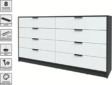 Комод Интерлиния Концепт КТ-К197 (белый платинум/антрацит)