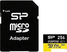 Карта памяти Silicon-Power Inspire microSDXC SP256GBSTXLA2V1NSP 256GB (с адаптером)