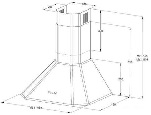 Кухонная вытяжка Korting KHC 9839 RB