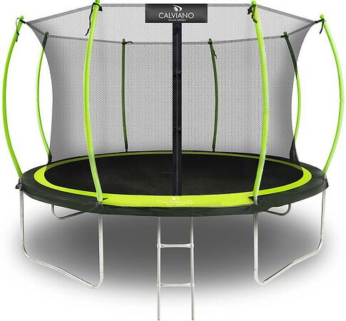 Батут Calviano Inside Master Green 374 см - 12ft (внутренняя сетка, с лестницей)