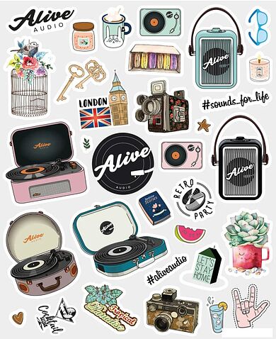 Виниловый проигрыватель Alive Audio Glam Pine