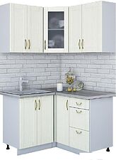 Угловая кухня Интерлиния Мила Крафт 1.2x1.3 (дуб снежный)