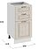 Шкаф напольный Трия Лина 1Н4Я3 (белый/кремовый)