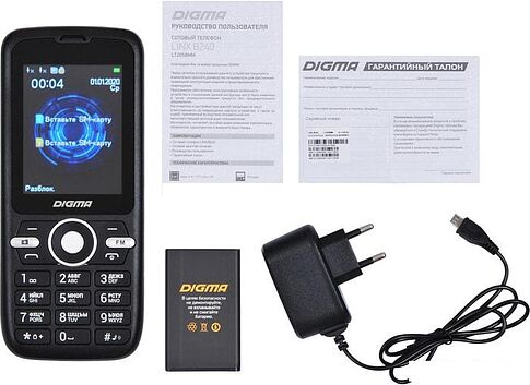 Кнопочный телефон Digma Linx B240 (черный)