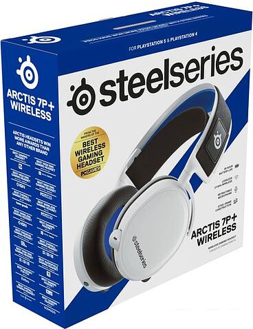 Наушники SteelSeries Arctis 7P+ Wireless (белый)