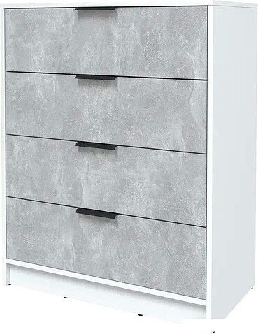 Комод Интерлиния Концепт КТ-К80 (бетон/белый платинум)