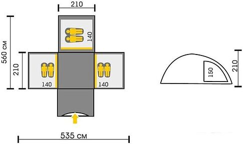Кемпинговая палатка Talberg Delta 6