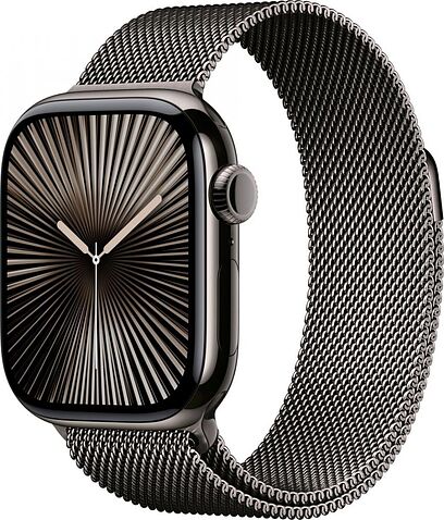 Умные часы Apple Watch Series 10 46 мм (титановый корпус, сланец/сланец, миланская петля M/L)