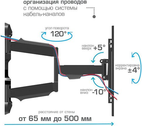 Кронштейн для телевизора Tuarex Olimp-605 (черный)