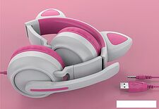 Наушники QUMO Game Cat (белый/розовый)