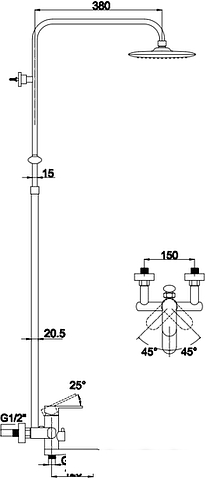 Душевая система Kaiser 36182