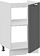 Шкаф напольный Трия Кимберли 1Н5М (белый/титан)