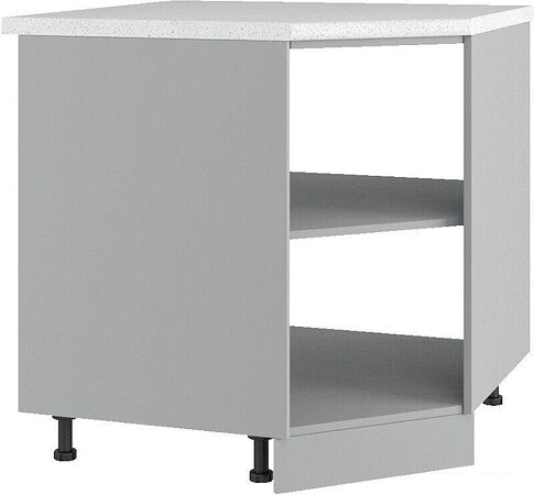 Шкаф напольный ДСВ Тренто СУ 850 правый (серый/белый)