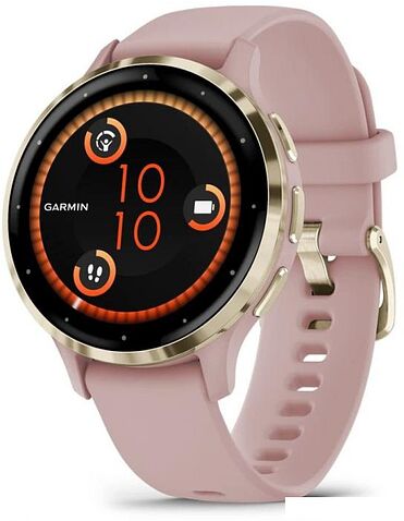 Умные часы Garmin Venu 3S (розовый, с силиконовым ремешком)