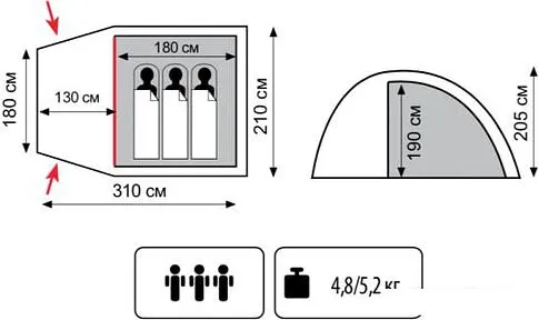 Палатка Totem Apache 3 v2