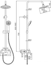 Душевая система  Ledeme L2410-1