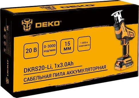 Сабельная пила Deko DKRS20-Li 083-1059 (с 1-им АКБ)