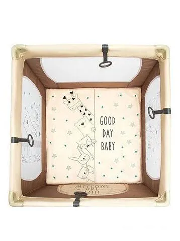 Игровой манеж Amarobaby Walky Good Day Bear (бежевый)