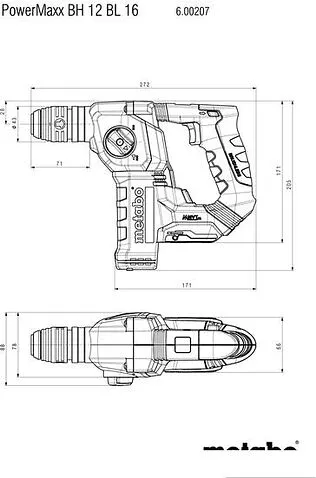 Перфоратор Metabo BH 12 BL 16 600207850 (без АКБ)