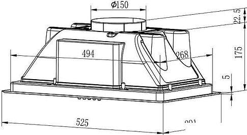 Кухонная вытяжка Evelux Amanda 60 W