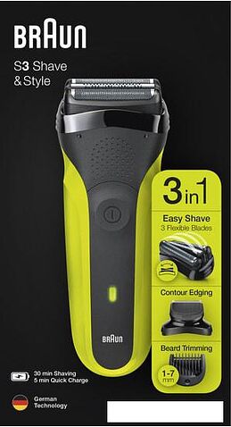 Электробритва Braun Series 3 Shave&Style 300BT (зеленый)