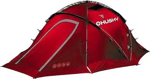 Треккинговая палатка Husky Fighter 3-4 (красный)