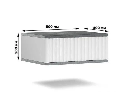 Тумба Shtabe Royal 5000 эко (белый/металл бруклин)