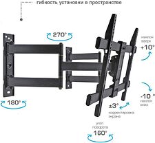 Кронштейн для телевизора VLK Trento-25 (черный)