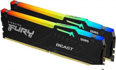 Оперативная память Kingston FURY Beast RGB 2x32ГБ DDR5 6000 МГц KF560C30BBEAK2-64