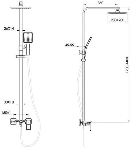 Душевая система IDDIS Bild BILBL1Fi06