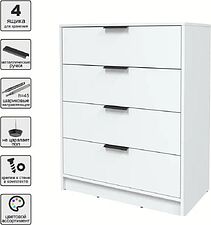 Комод Интерлиния Концепт КТ-К80 (белый платинум/белый платинум)