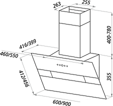 Кухонная вытяжка MAUNFELD Mersey 90 (нержавеющая сталь\белое стекло) Кухонная вытяжка MAUNFELD Mersey 90 (нержавеющая сталь\белое стекло)
