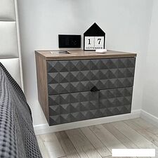 Тумба Shtabe Simple 7002 эко (графит/дуб веллингтон)