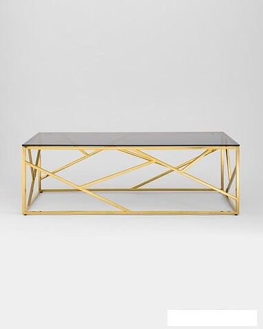 Журнальный столик Stool Group Арт Деко 120x60 ECT-015-TG-SK (стекло Smoke/сталь золото)