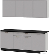 Готовая кухня Mio Tesoro Адель 2.0м (белый/нео/черный)