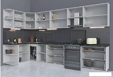 Готовая кухня Интерлиния Мила Матте 1.5x3.6 Б правая (белый-белый-кастилло темный) Готовая кухня Интерлиния Мила Матте 1.5x3.6 Б правая (белый-белый-кастилло темный)