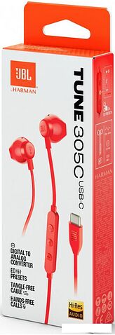 Наушники JBL Tune 305C (красный)