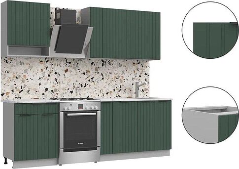 Готовая кухня Arvento АНТА-плюс 1.8м (зеленый)