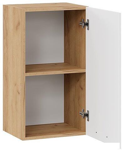 Шкаф навесной Трия Тиана 1В4 (дуб крафт золотой/белый супермат)