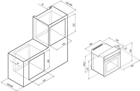 Электрический духовой шкаф Krona Tenero 45 IV
