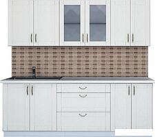 Готовая кухня Интерлиния Мила Крафт 2.2Б (дуб полярный)