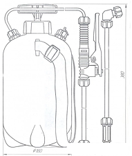 Ручной опрыскиватель АБКС ОП-202 Роса 5 306268.024