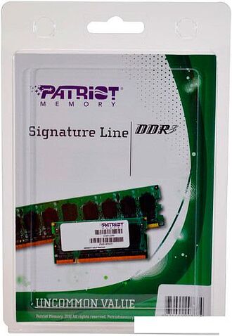 Оперативная память Patriot Signature 4GB DDR3 SO-DIMM PC3-10600 (PSD34G13332S)
