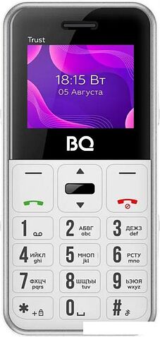 Кнопочный телефон BQ BQ-1866 Trust (белый)