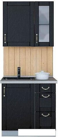 Готовая кухня Интерлиния Мила Крафт 0.8 (дуб английский)